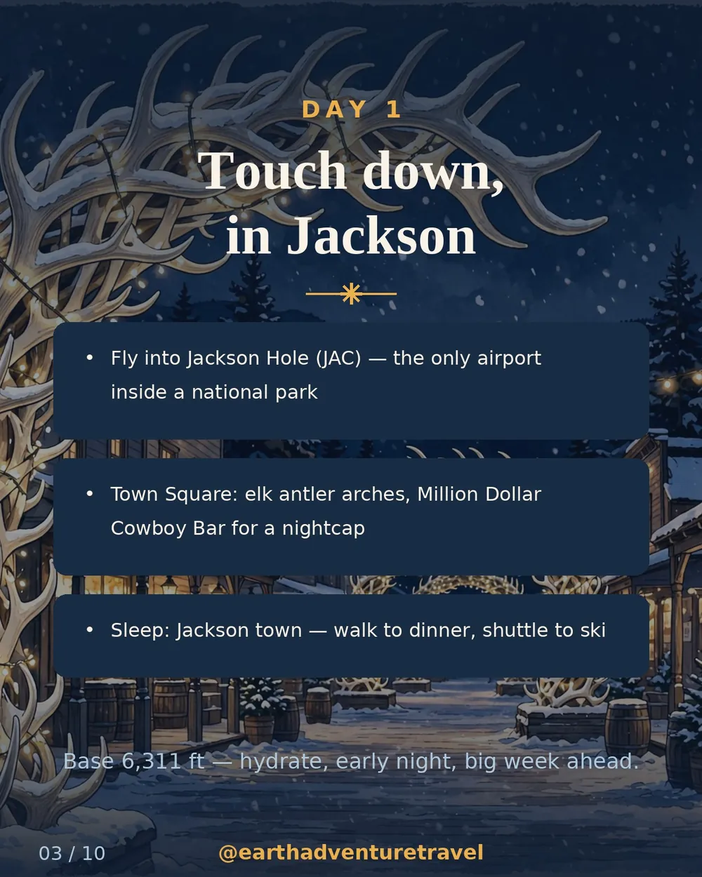 Jackson Hole arrival