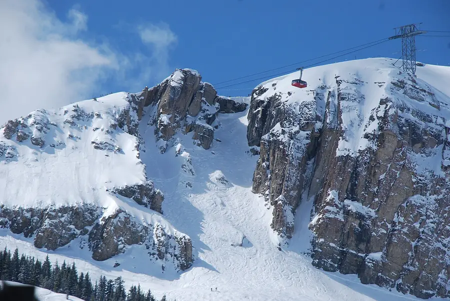 The First Time lift and beginner slopes at Jackson Hole Mountain Resort