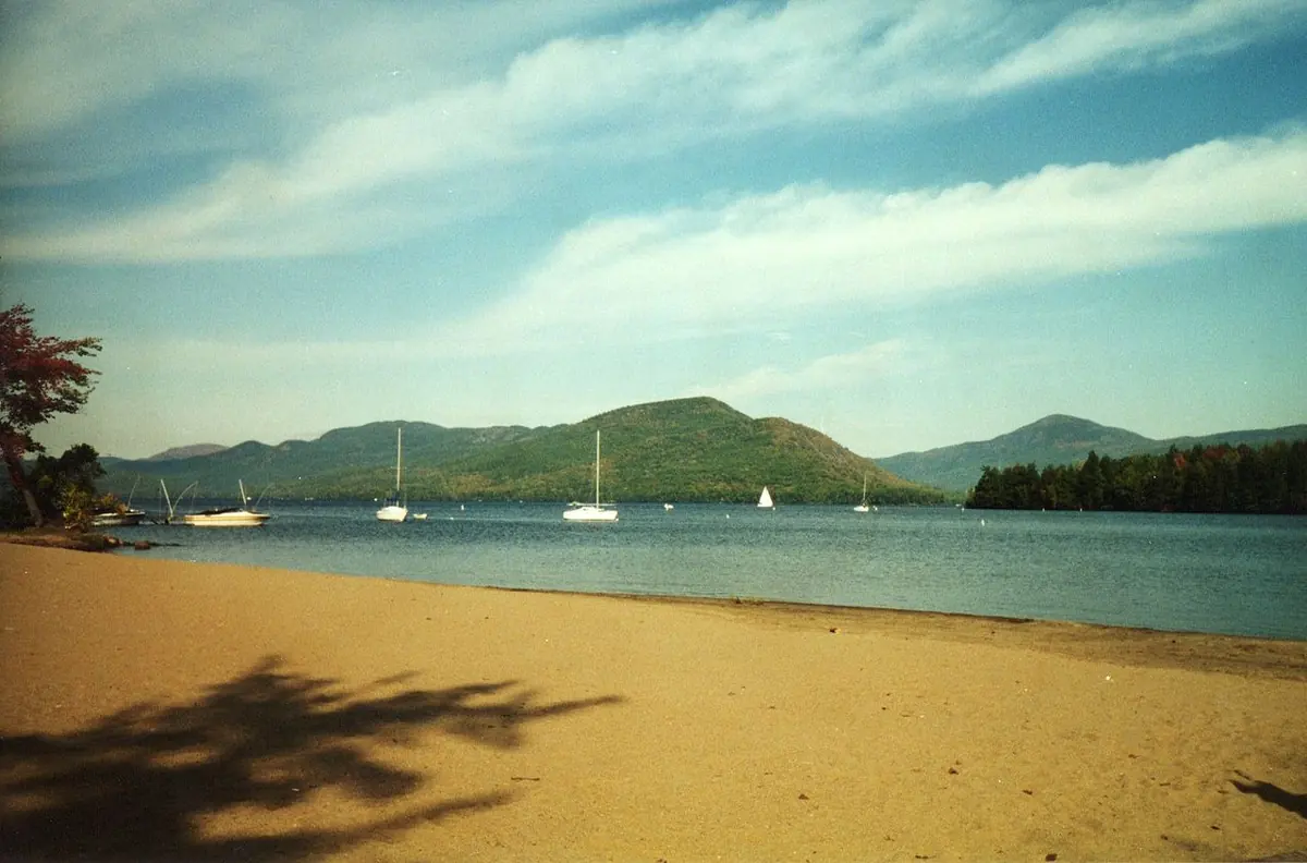 The Lake George shoreline near Million Dollar Beach