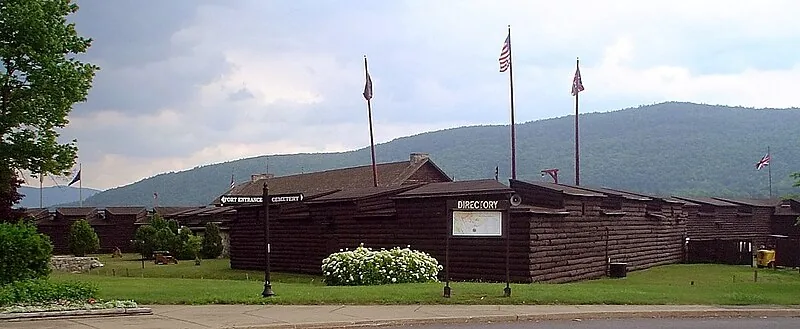 The reconstructed Fort William Henry stockade