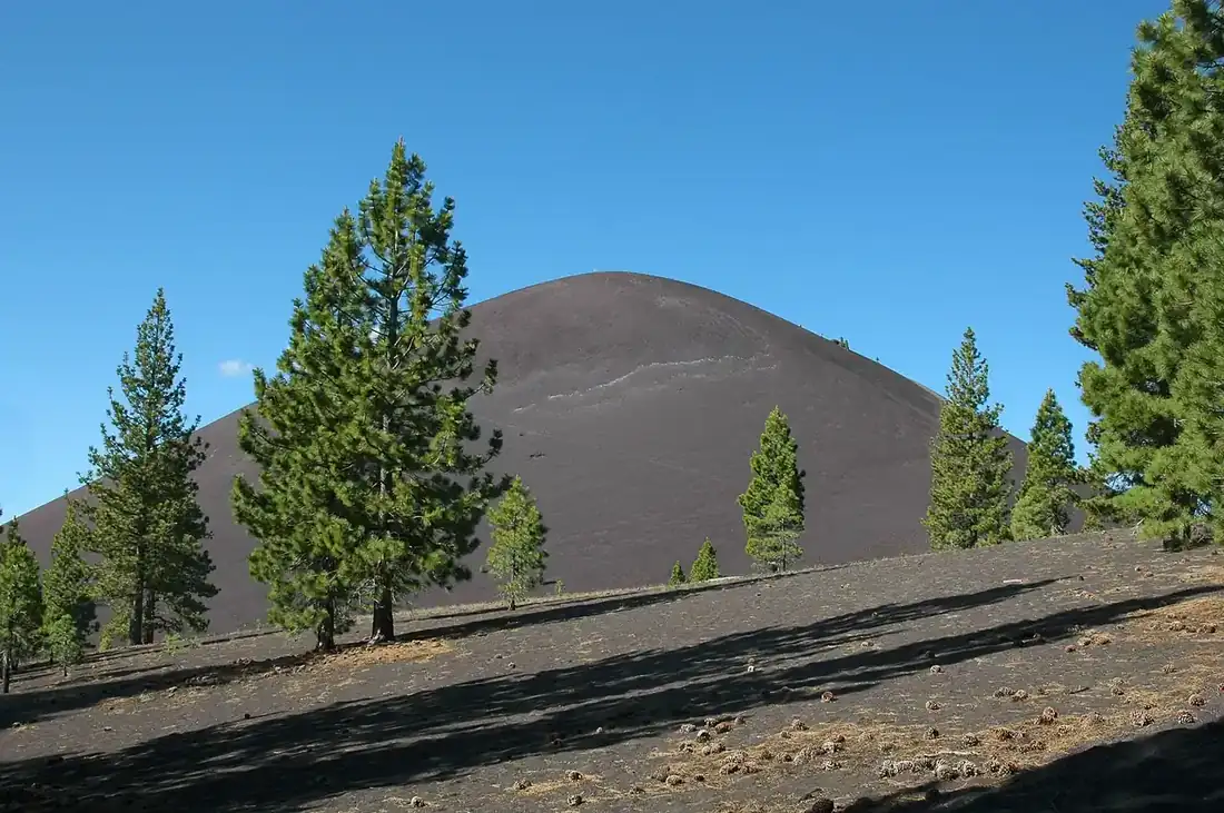 Cinder Cone rising over the Fantastic Lava Beds