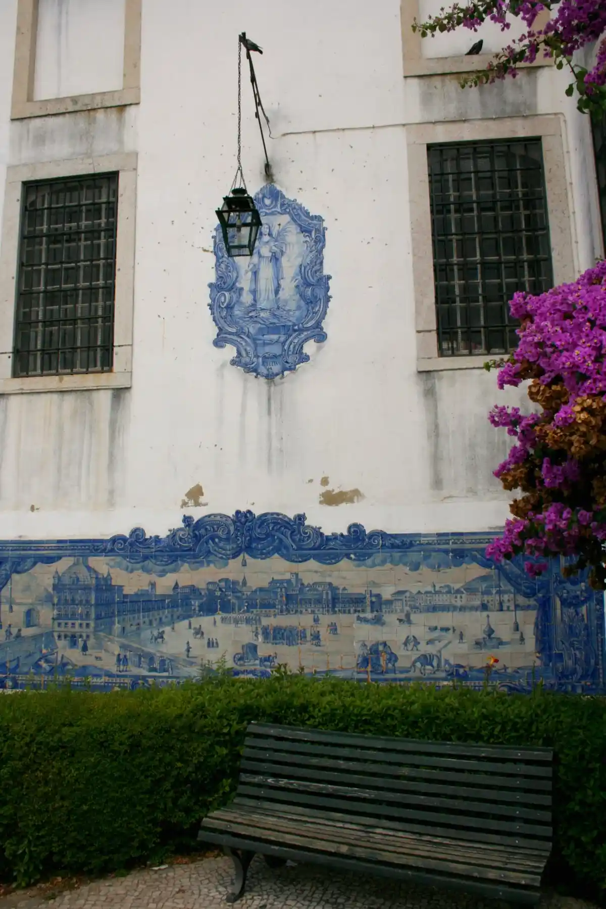 Tiled wall at the Miradouro de Santa Luzia, Lisbon