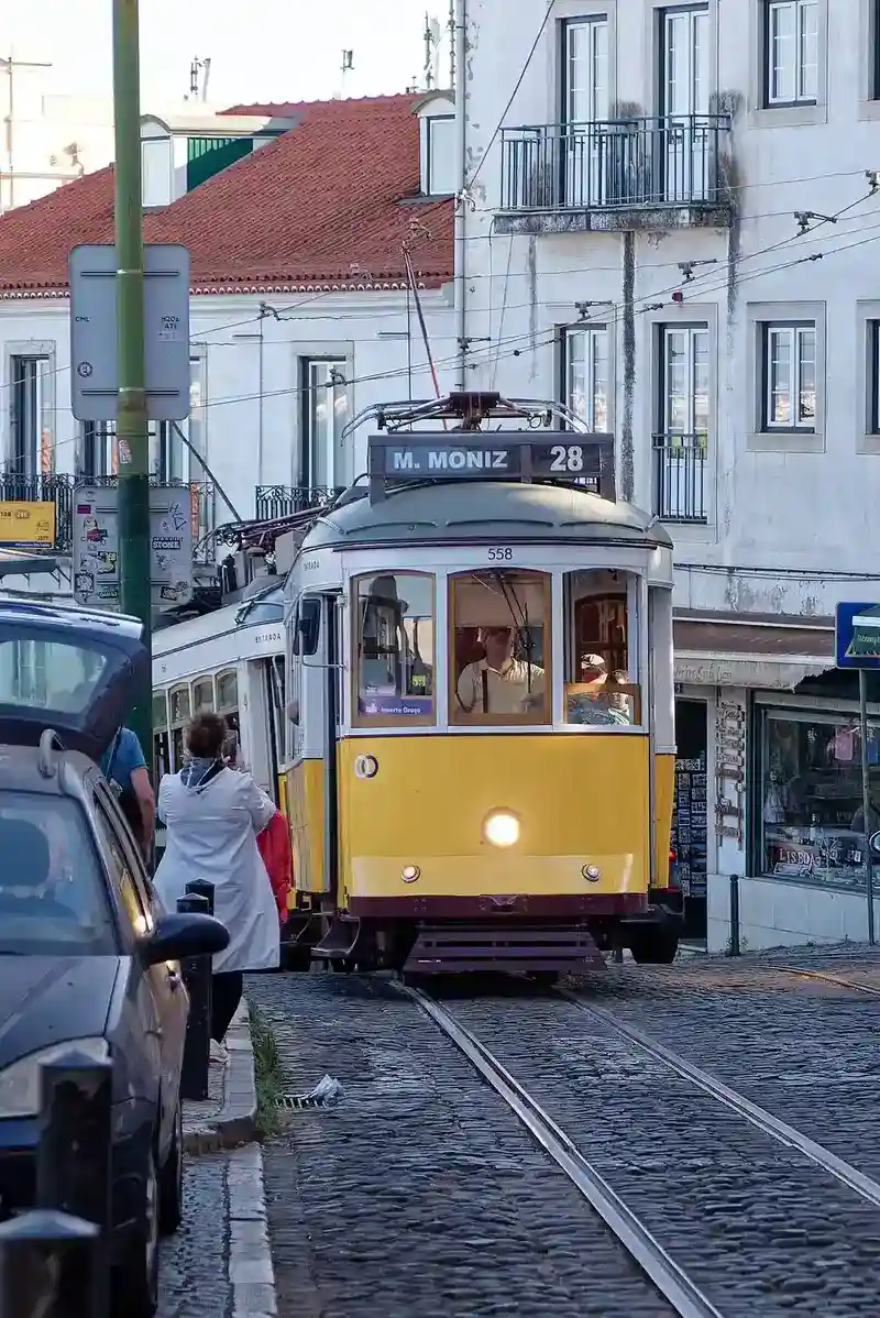 Tram 28 at Largo de Santa Luzia, Lisbon