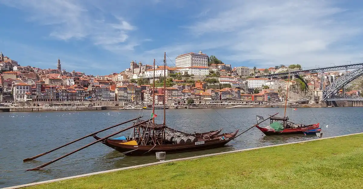Rabelo boats on the Douro at Vila Nova de Gaia