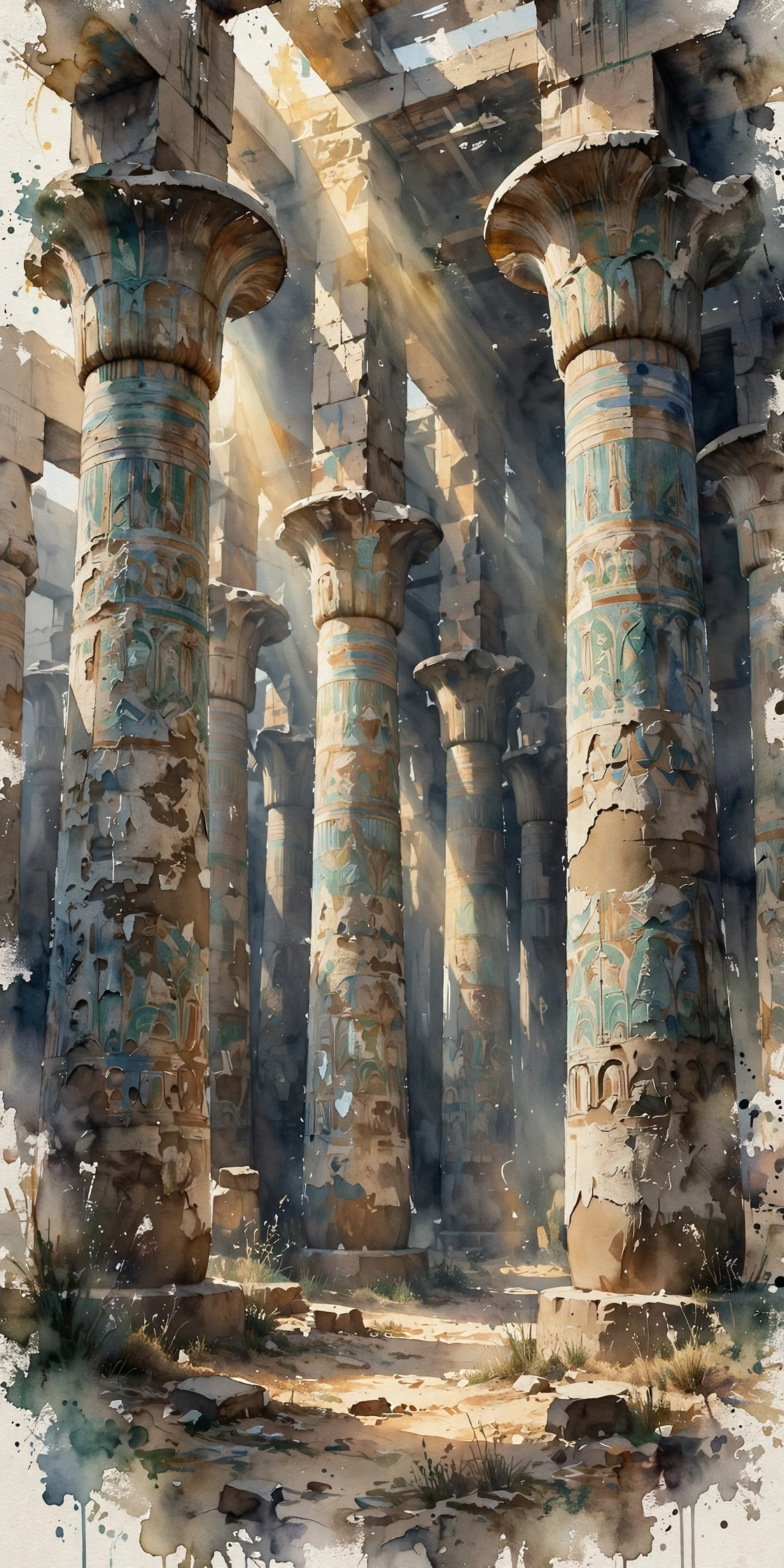 Day 2 graphic: the Great Hypostyle Hall columns at Karnak