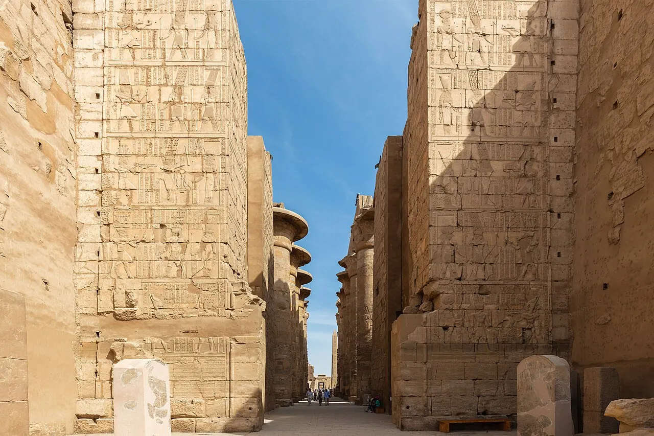The Great Hypostyle Hall columns at Karnak