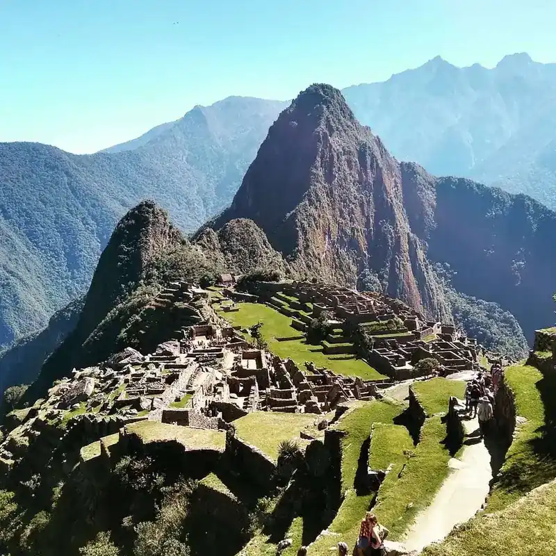 Agricultural terraces below the Machu Picchu citadel