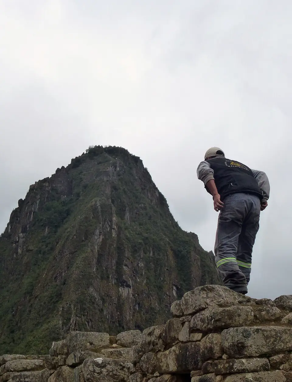 Machu Picchu with Huayna Picchu rising behind it