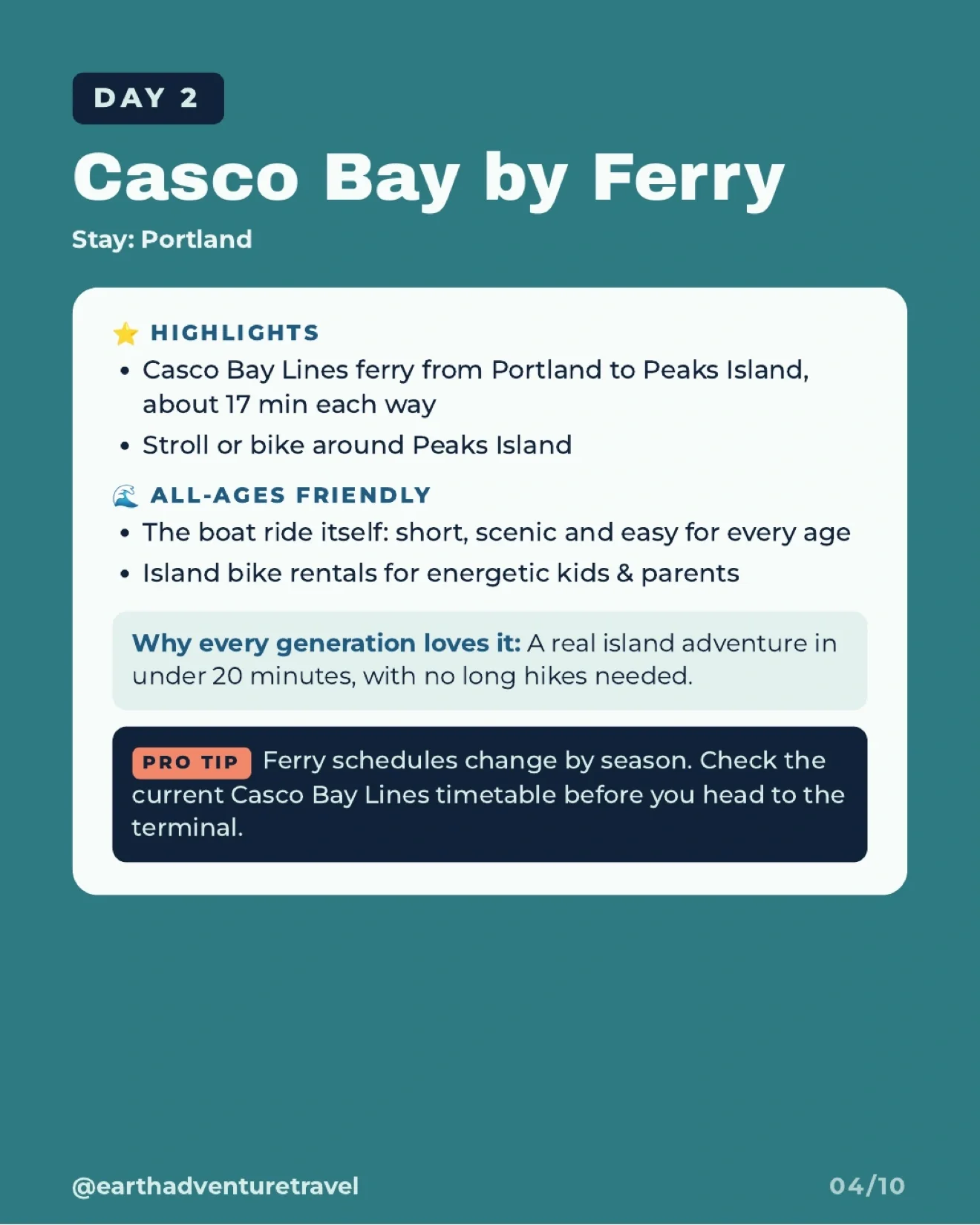 Illustration of a Casco Bay ferry crossing to Peaks Island