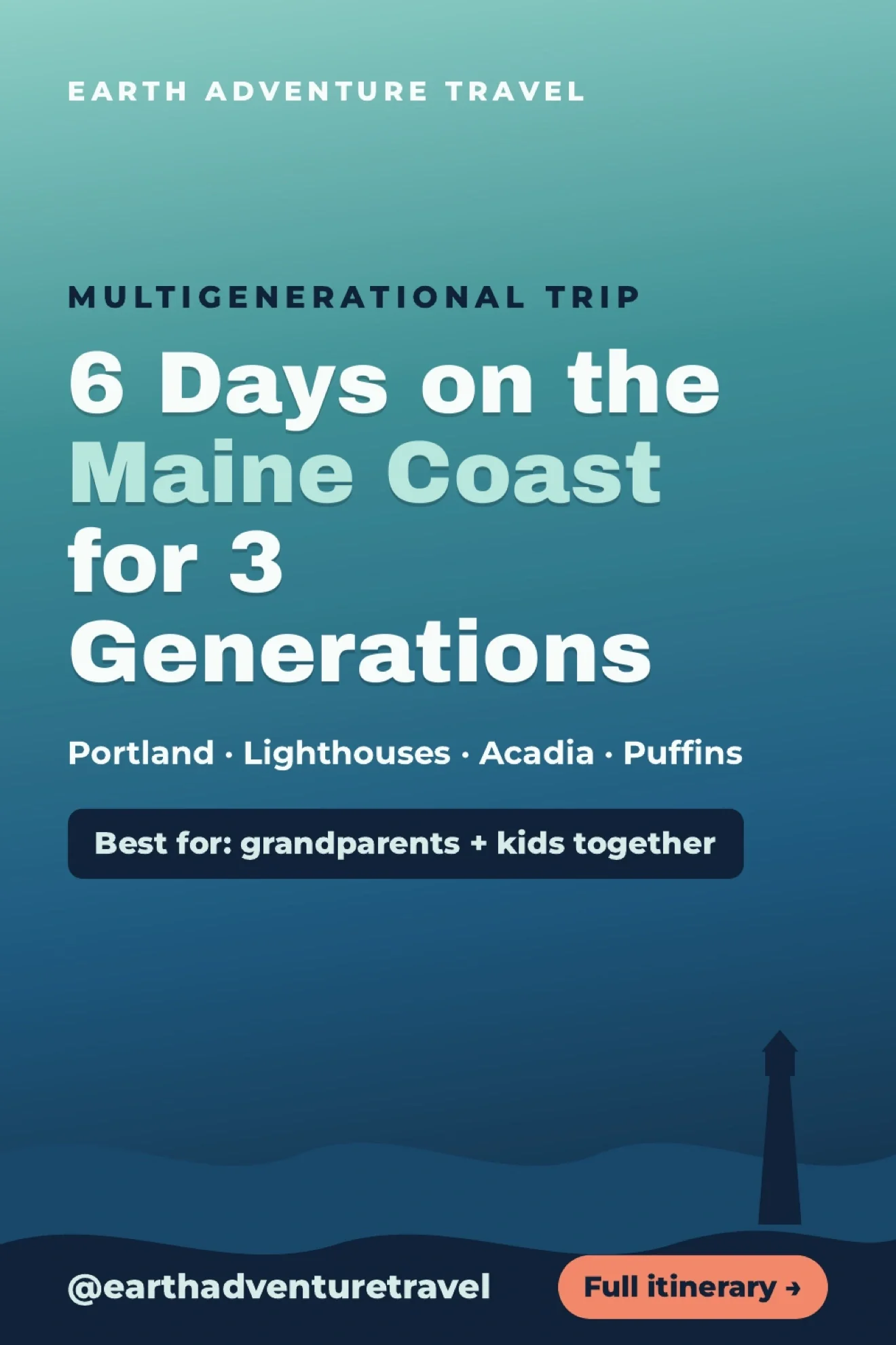 Illustrated Maine coast journey from Portland to Acadia for three generations