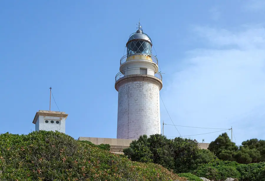 The white lighthouse tower at Cap de Formentor
