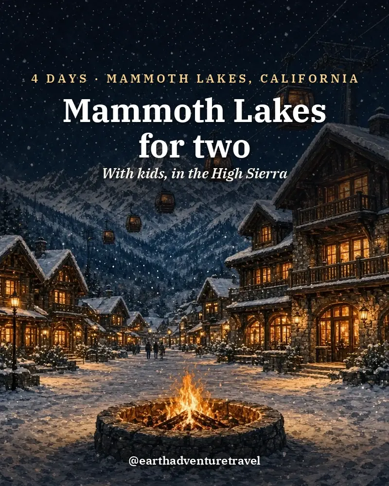 Illustrated recap card: Mammoth Lakes