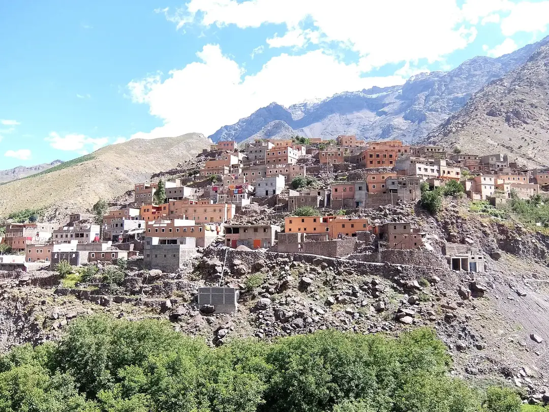The village of Aroumd on a hillside in the High Atlas