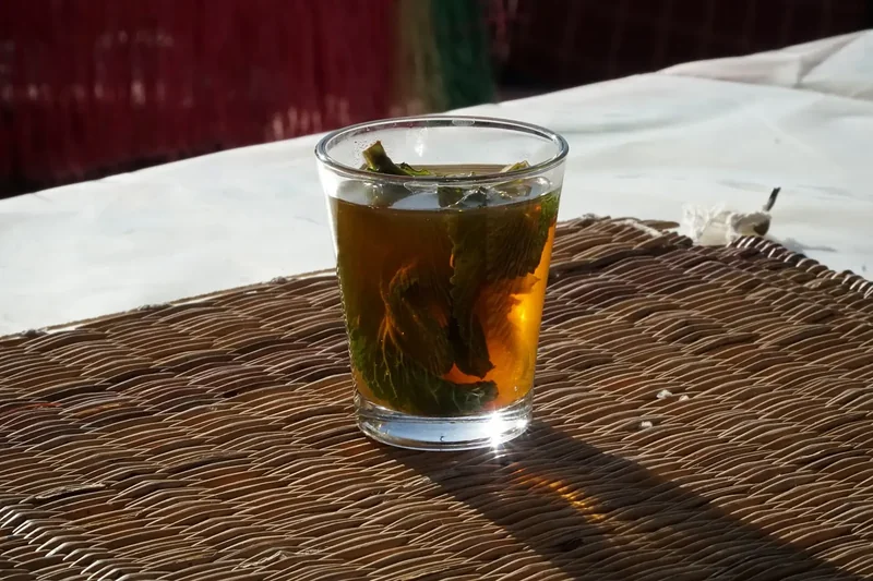 Glasses of mint tea in Marrakech