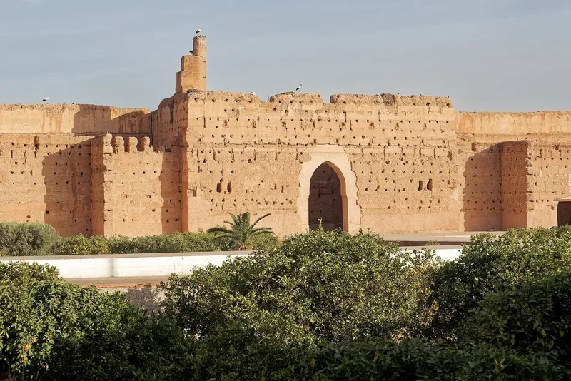 The sunken courtyard and pools of El Badi Palace