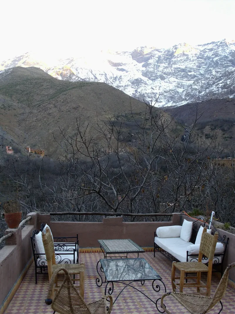 Imlil village below the peaks of Toubkal National Park