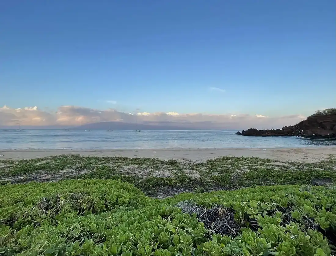 Kāʻanapali Beach with Black Rock lava point