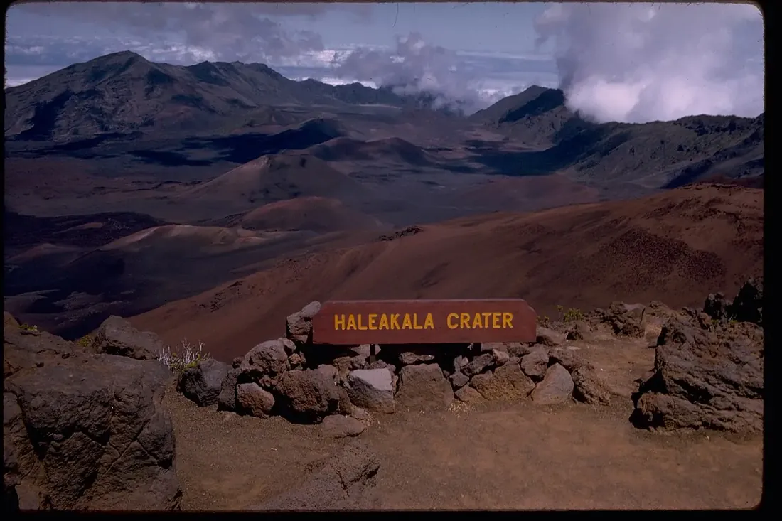 Haleakalā crater's stark volcanic slopes