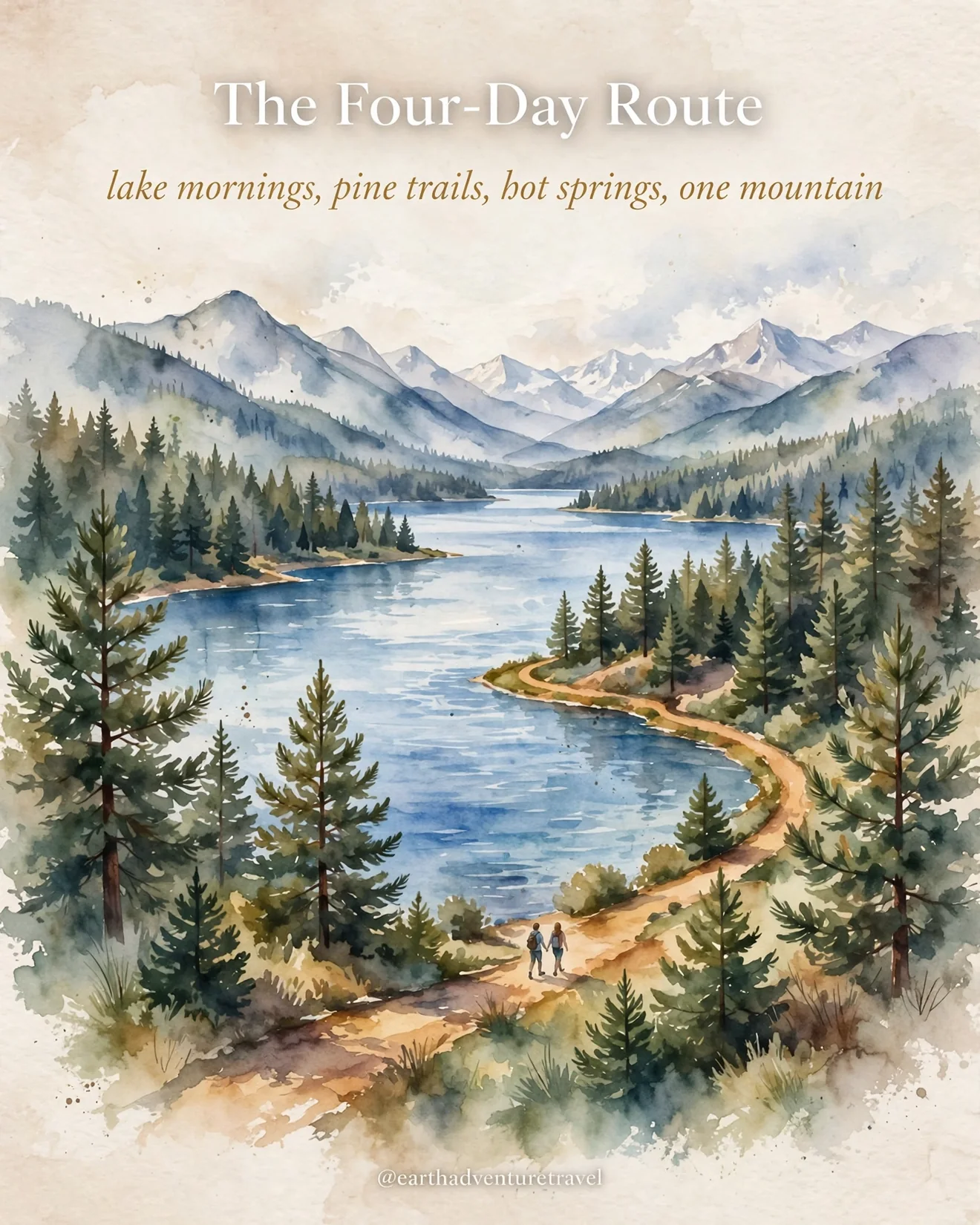 McCall couples trip-plan graphic: the four-day route at a glance