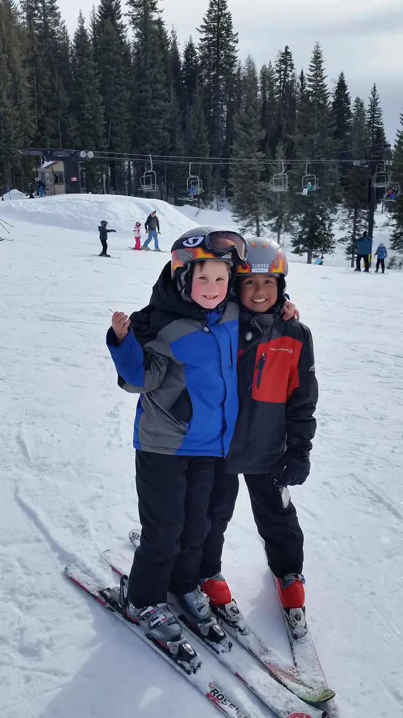 Skiers on the slopes at Brundage Mountain Resort