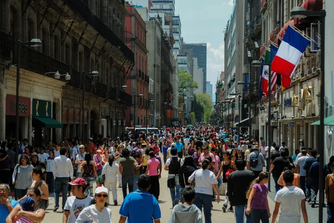 The pedestrian Calle Madero in the Centro Histórico of Mexico City