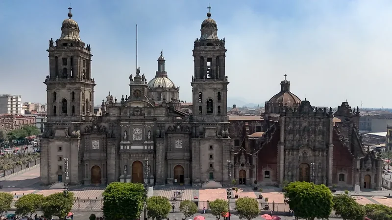 The Catedral Metropolitana on the Zócalo in Mexico City