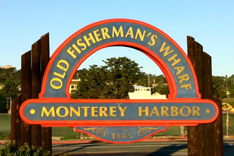 The sign over Old Fisherman’s Wharf in Monterey