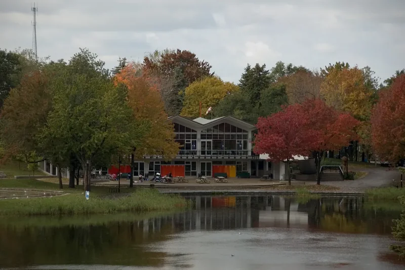 The Beaver Lake pavilion on Mount Royal in Montréal