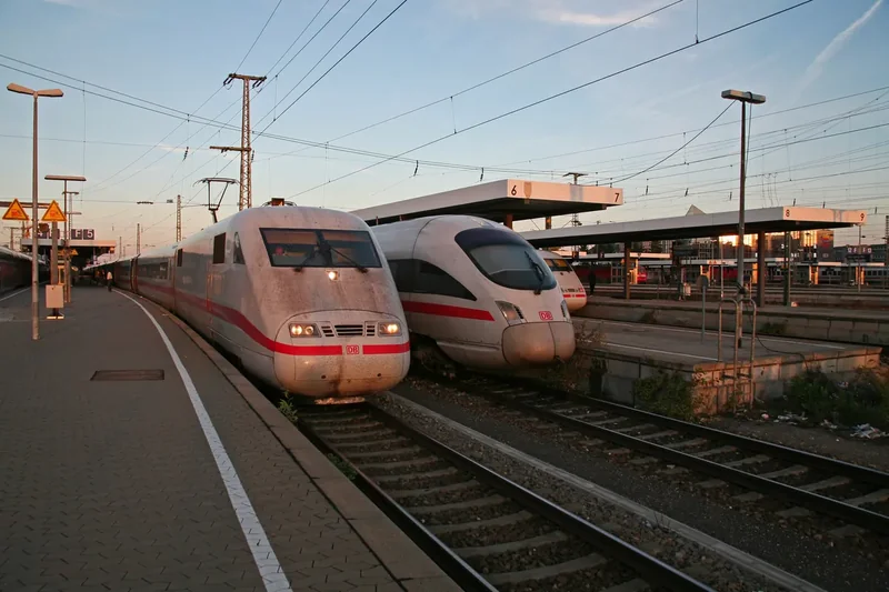 An ICE high-speed train at Nuremberg Hauptbahnhof