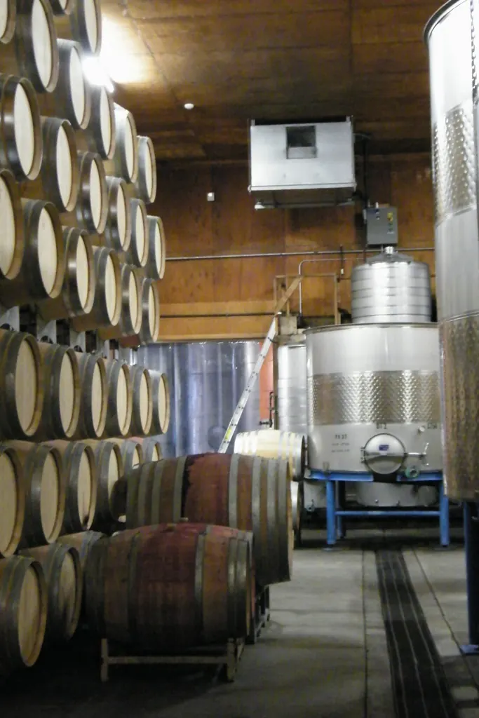 Winery barrel room