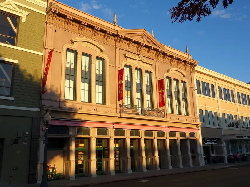 The front of the Napa Valley Opera House on Main Street in downtown Napa