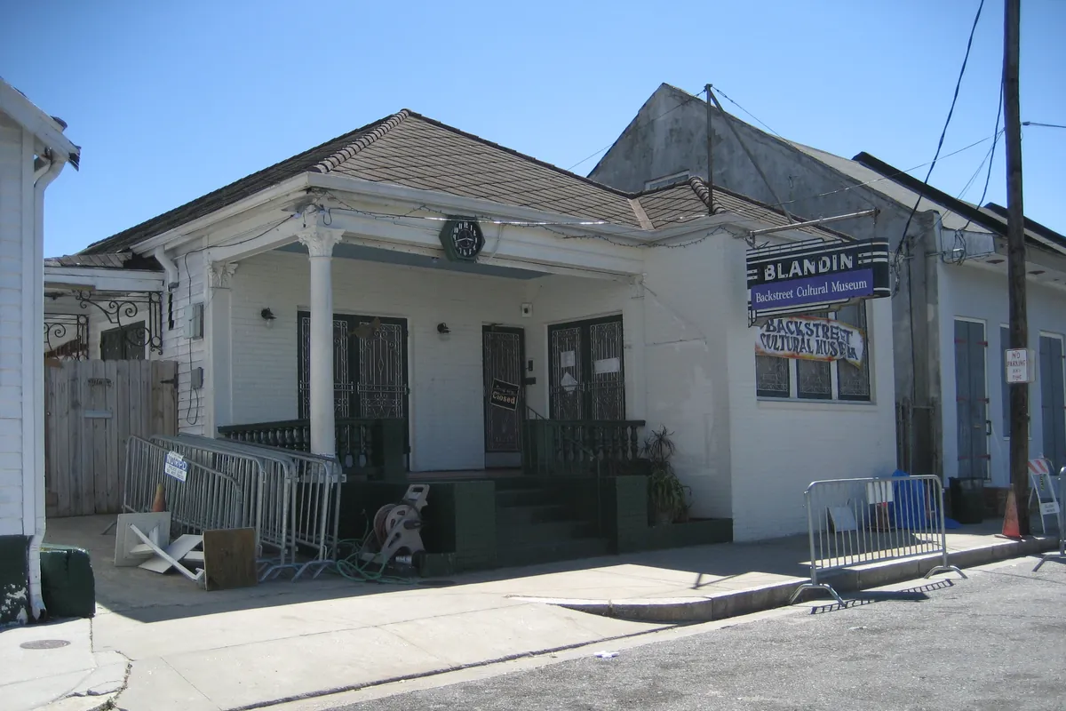 The Backstreet Cultural Museum building in the Tremé neighbourhood of New Orleans