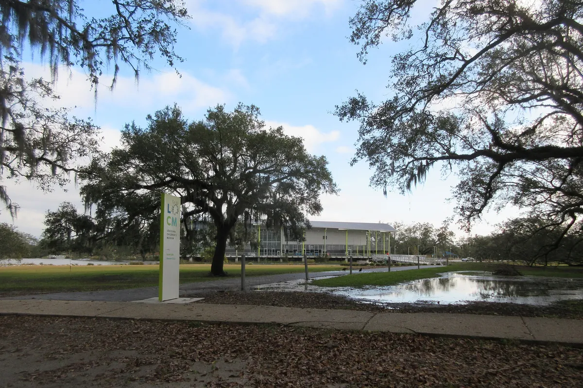 Live oaks and a lagoon in New Orleans City Park