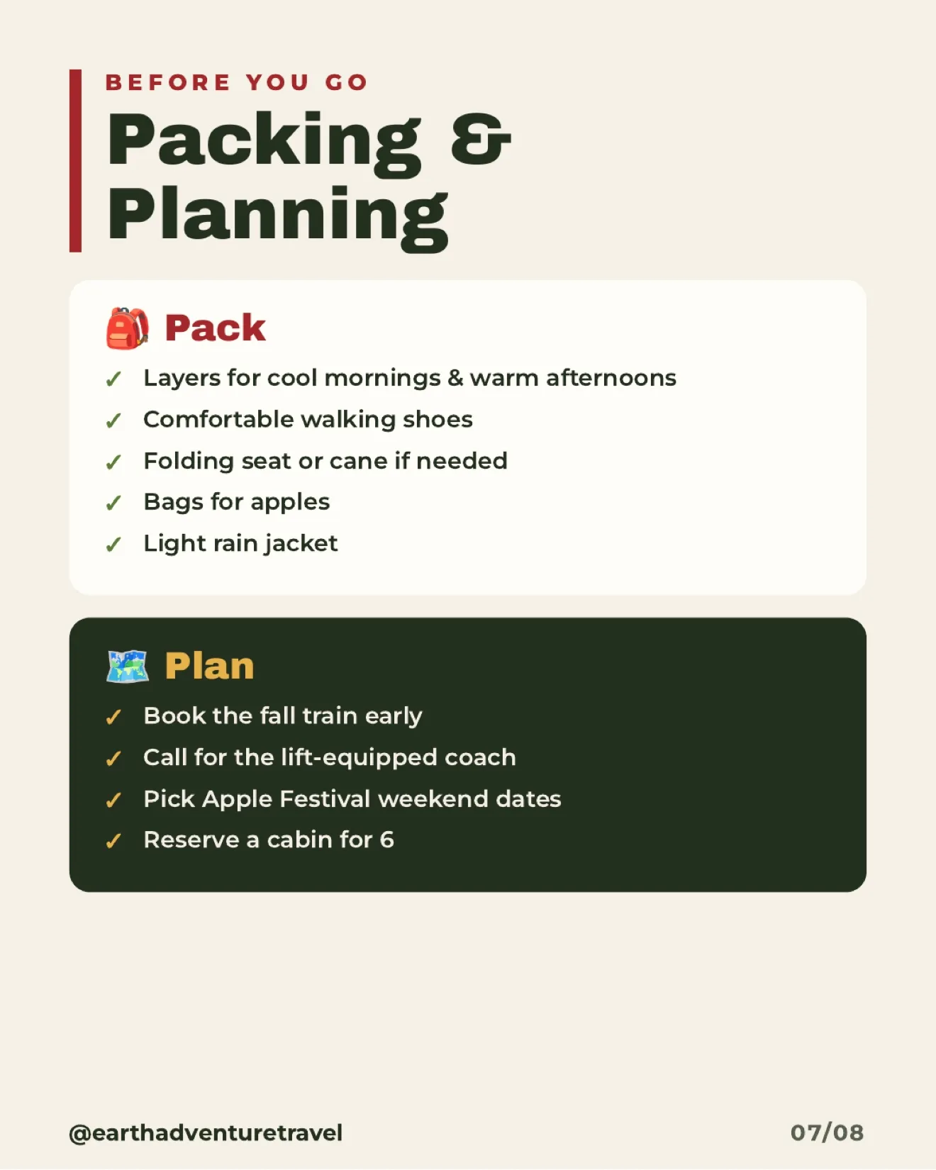 Packing and planning checklist for the North Georgia mountains itinerary