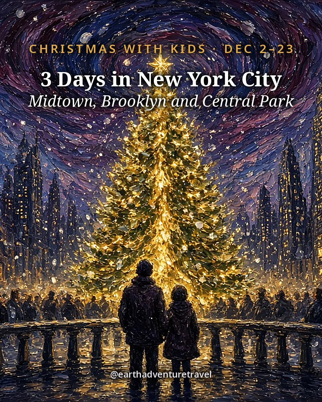 Cover artwork for the NYC at Christmas guide