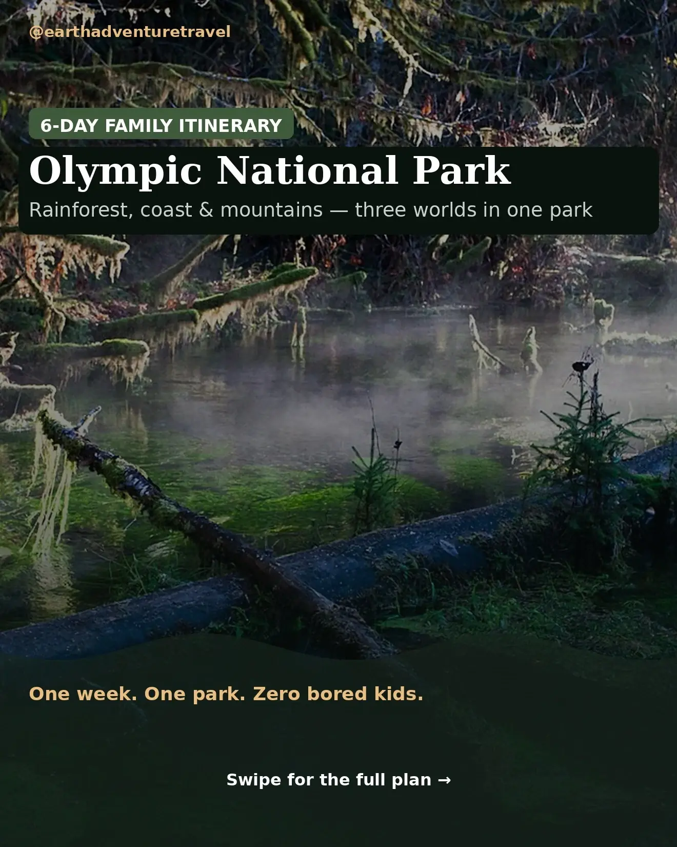 Cover graphic for Olympic National Park in 6 Days
