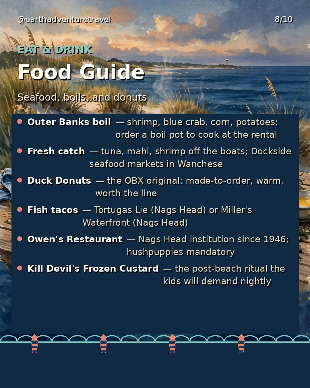 Outer Banks food guide: seafood boils and Duck Donuts