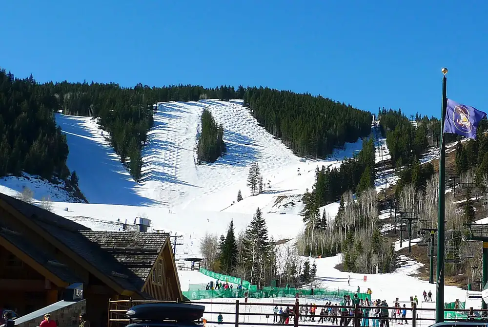 Groomed ski pistes at Deer Valley, Park City