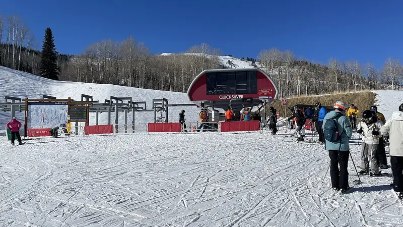 The Quicksilver Gondola terminus at Park City Mountain