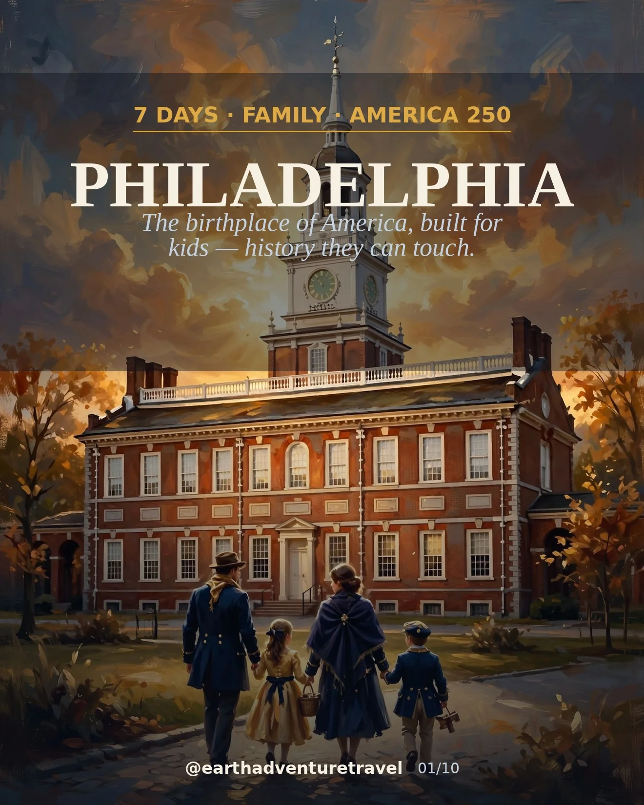 Cover graphic for Philadelphia in 7 Days for Families
