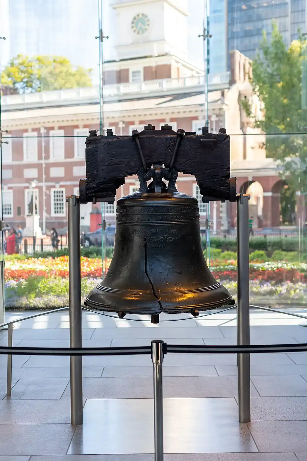 The Liberty Bell in its glass pavilion