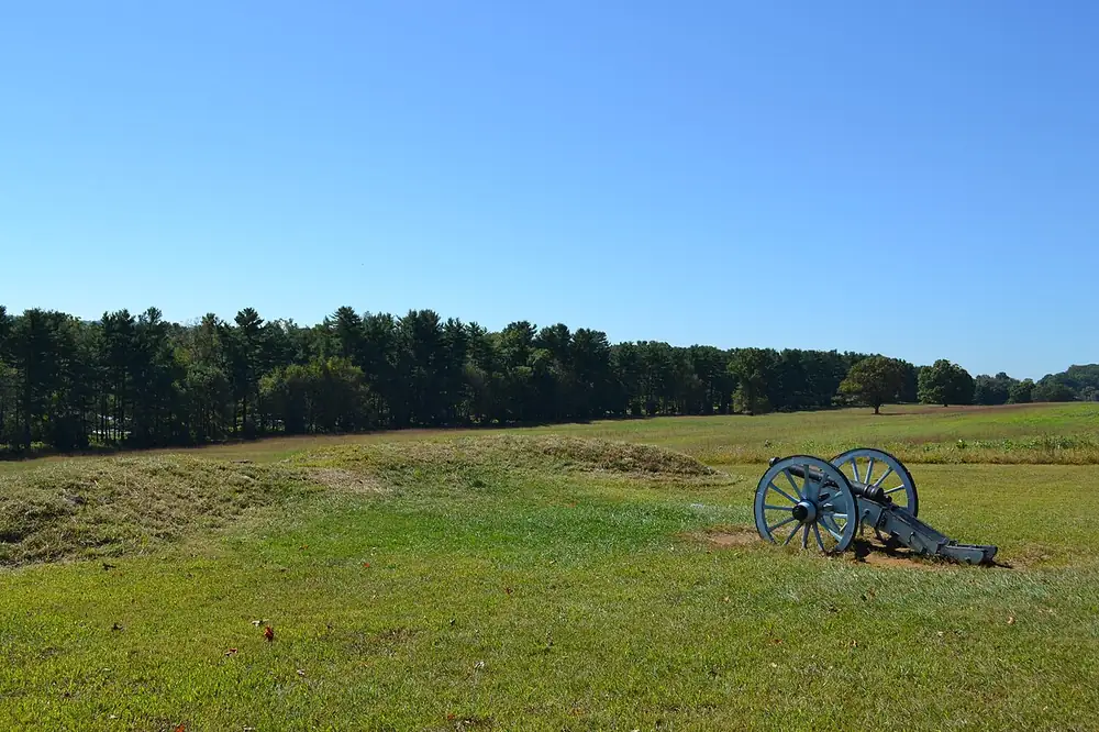 A cannon on the fields at Valley Forge