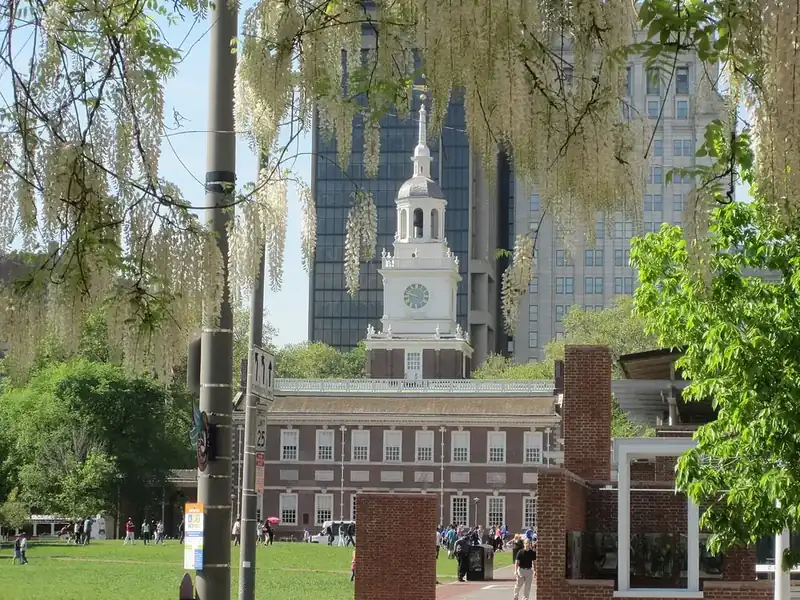 Independence Hall in Philadelphia on a summer day
