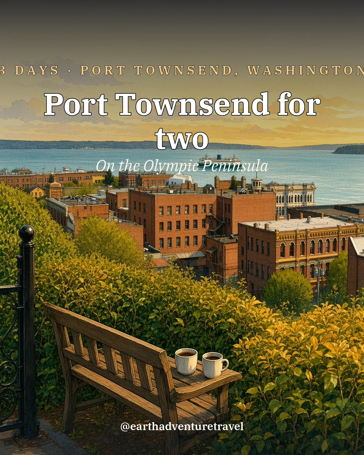 Illustrated recap card: Port Townsend