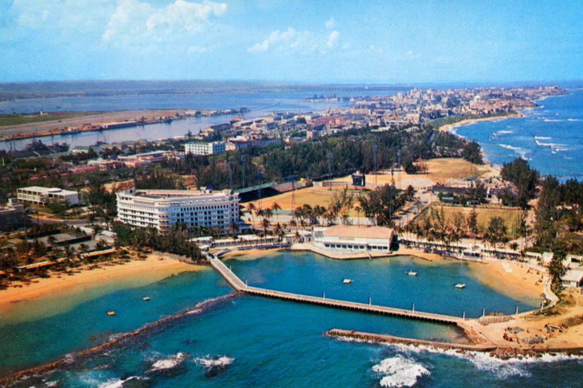 The Escambrón beach and the Normandie Hotel in San Juan