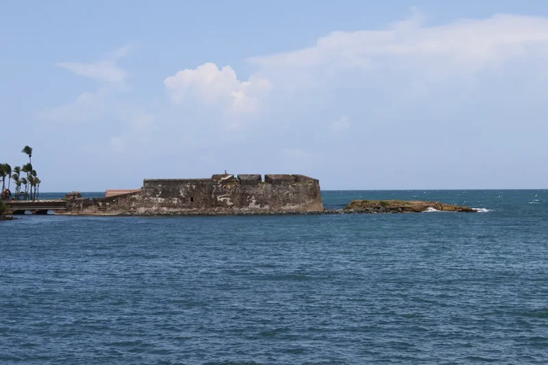 Fortín de San Gerónimo seen from the Ashford Avenue bridge in San Juan