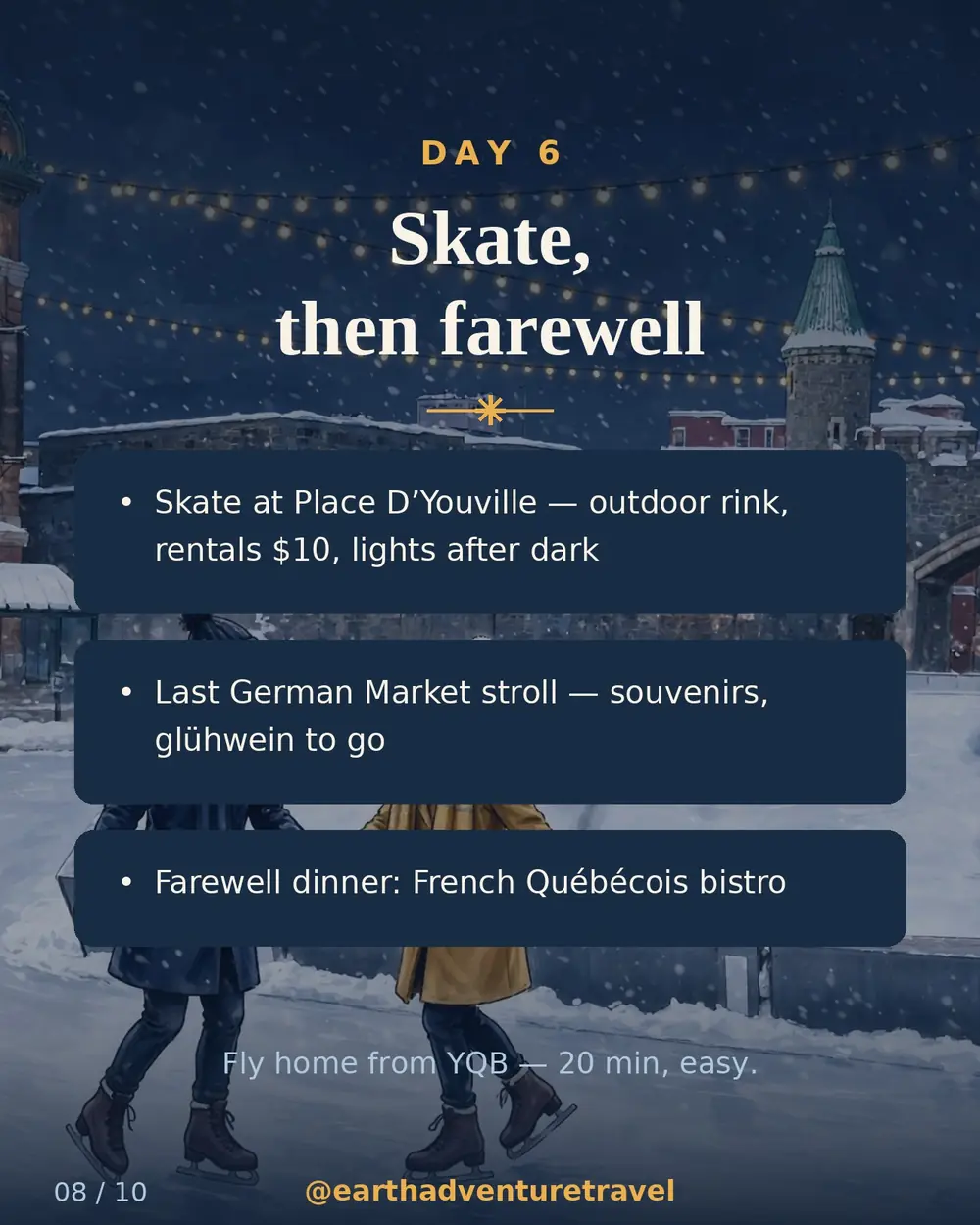 Illustrated farewell ice skating