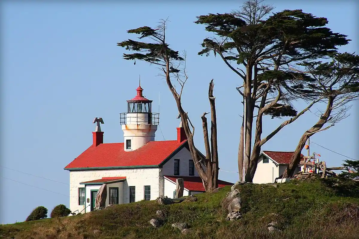Battery Point Lighthouse at low tide, Crescent City