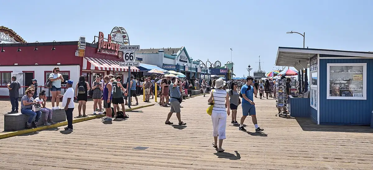The Santa Monica Pier with the Ferris wheel