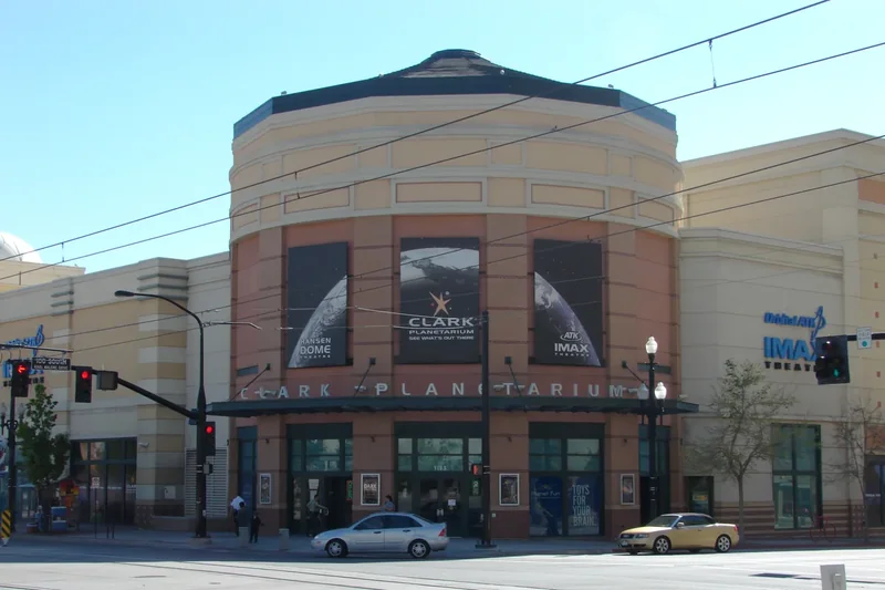 The round brick entrance of Clark Planetarium at The Gateway
